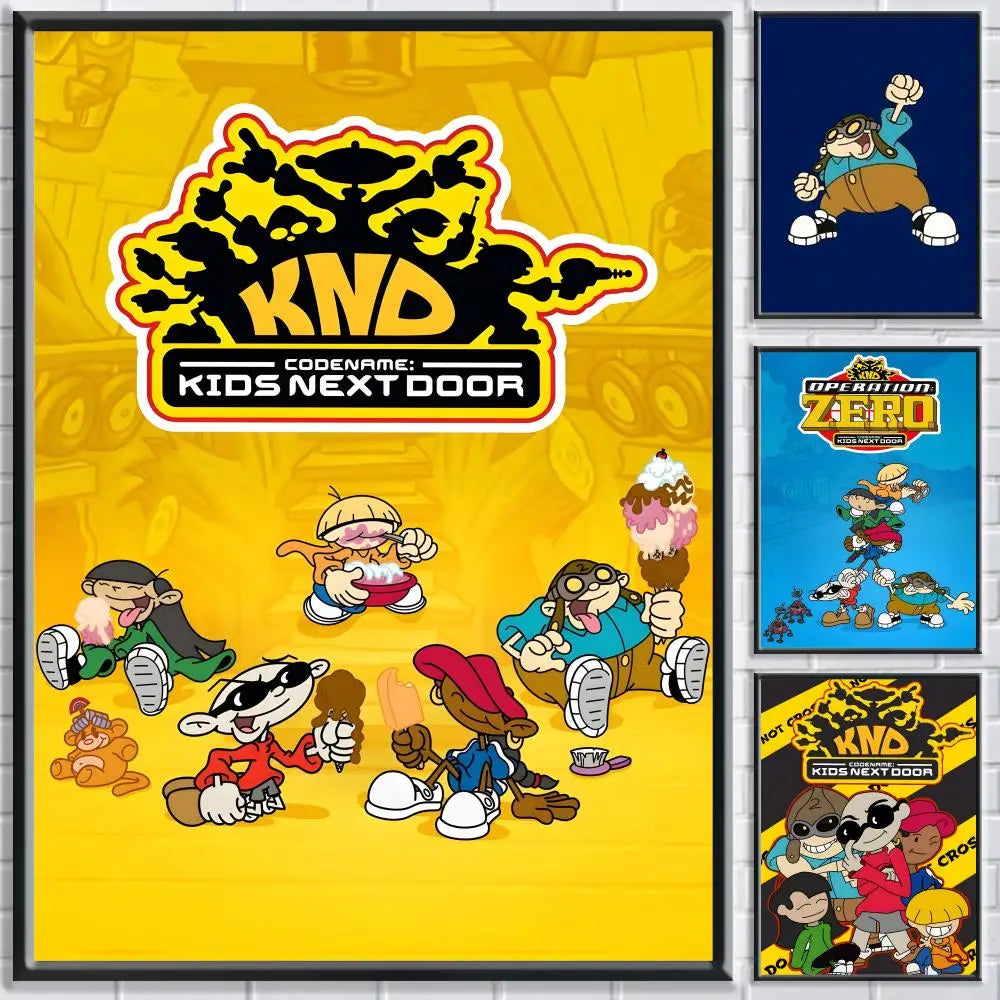Cartoon C-Codename: Kids Next Door Poster HD Self Adhesive Waterproof Wall Art Ideal for Home Office Dorm Bedroom Great Gift Peaceful Pleasures Health and Wellness