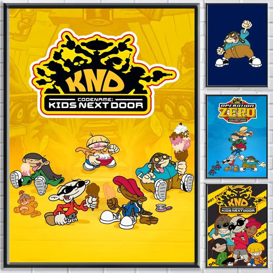 Cartoon C-Codename: Kids Next Door Poster HD Self Adhesive Waterproof Wall Art Ideal for Home Office Dorm Bedroom Great Gift Peaceful Pleasures Health and Wellness