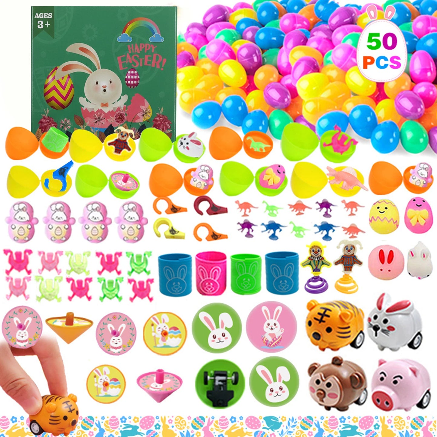100/120Pcs Pre-filled Easter Eggs With Surprise Toys Inside Bulk Easter Eggs For Kids Easter Egg Hunt Party Favors Classroom Peaceful Pleasures Health and Wellness Model B