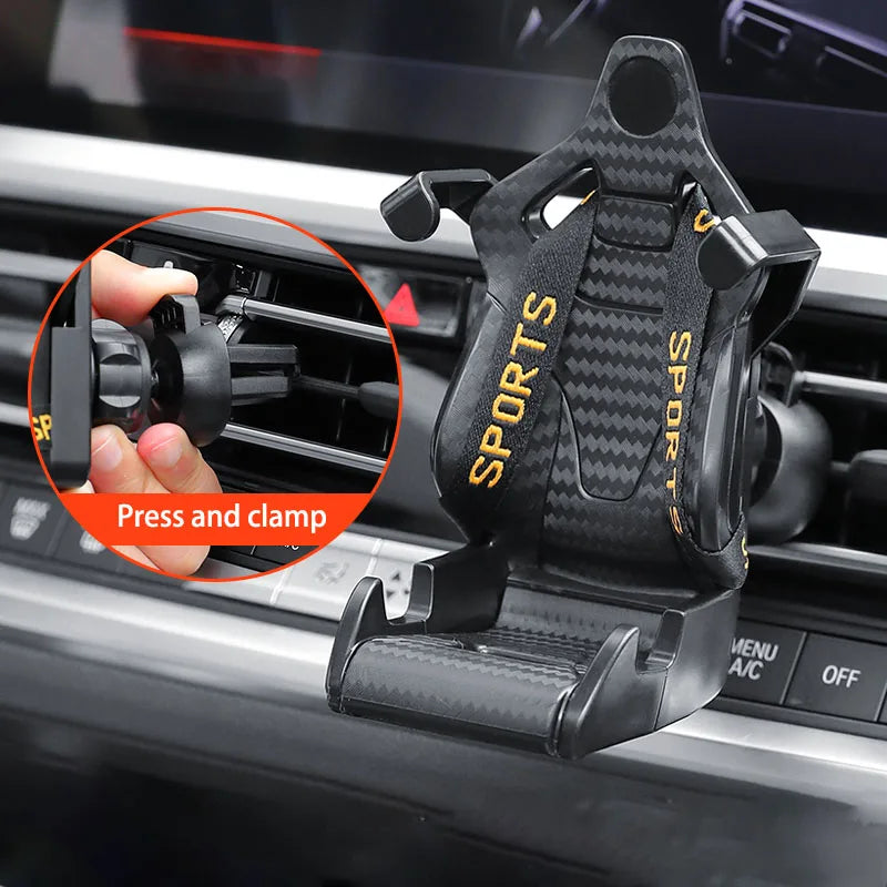 Racing Style Car Phone Holder Mount – Universal Suction Cup