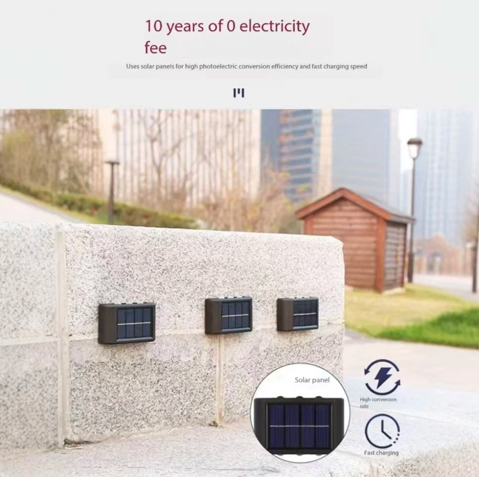 Solar LED Outdoor Wall Light | Waterproof Dusk to Dawn Lamp