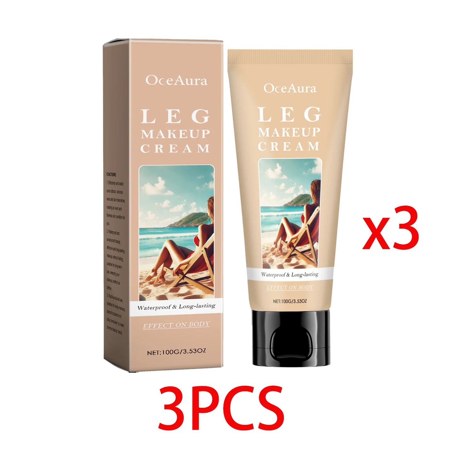 OceAura Waterproof Full Coverage Leg & Body Foundation