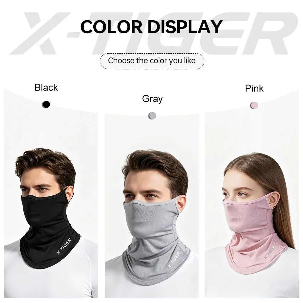 X-TIGER UPF50+ Ice Silk Cycling Face Mask | UV Neck Scarf