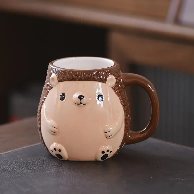 3D Ceramic Frog Mug Cute Hand Painted Animal Coffee Cups Creative Cartoon Drinkware for Home Office Fashion Retro Friend Family Peaceful Pleasures Health and Wellness