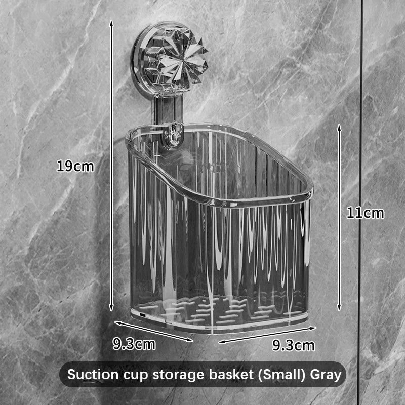Suction Cup Shower Caddy Shelf – No Drill Wall Organizer