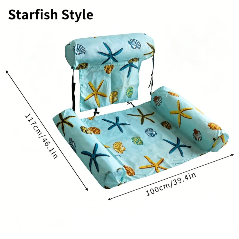 Adult Inflatable Floating Lounge Chair | Foldable Pool Float