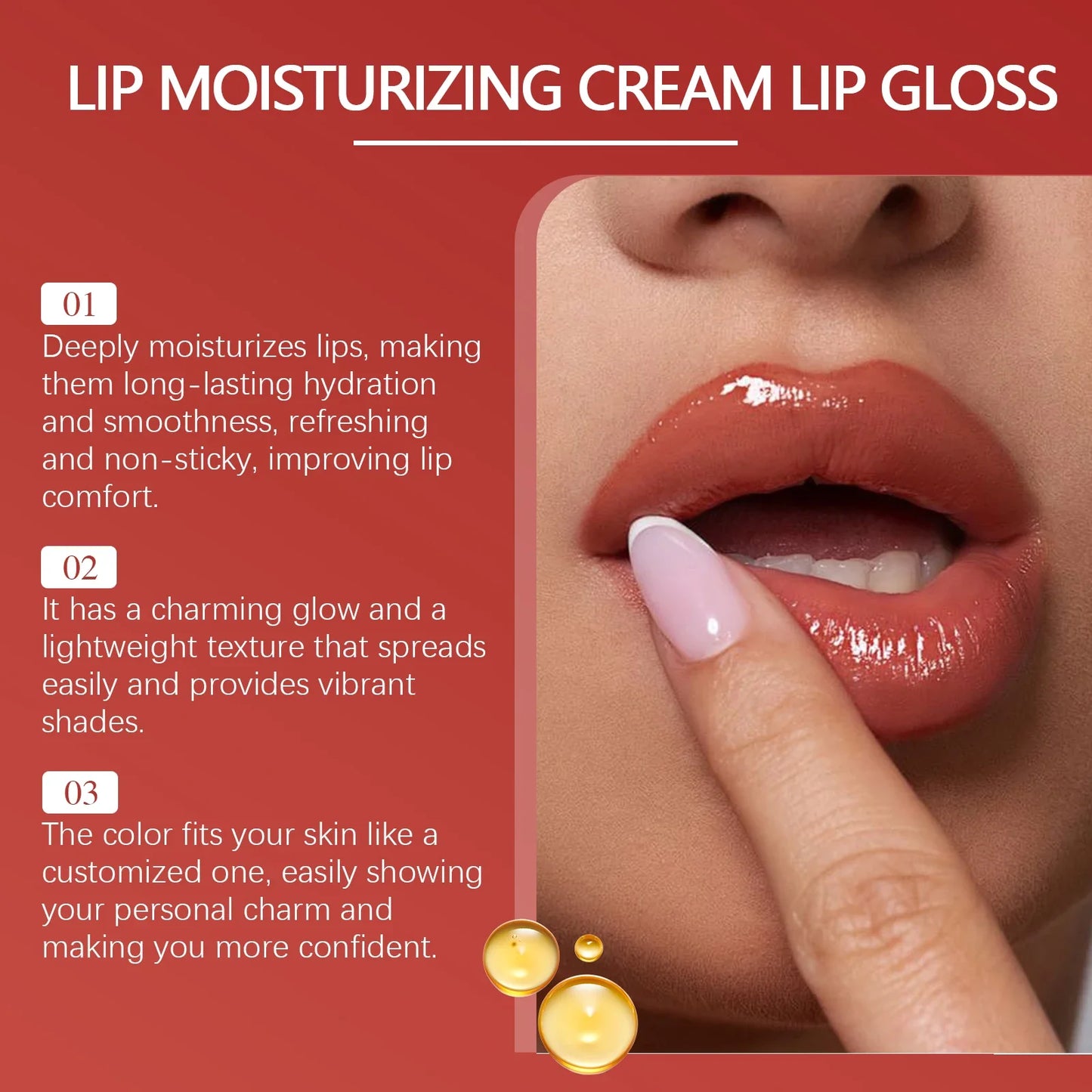Eelhope Moisturizing Lip Gloss – Non-Sticky, Glowing & Waterproof