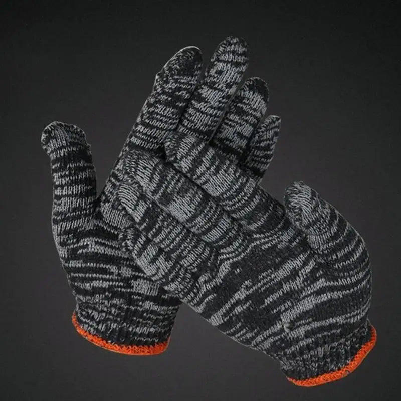 12-Pairs Heavy Duty Nylon Work Gloves Abrasion Resistant Safety Work Gloves for Construction Gardening Warehouse Industrial Use Peaceful Pleasures Health and Wellness