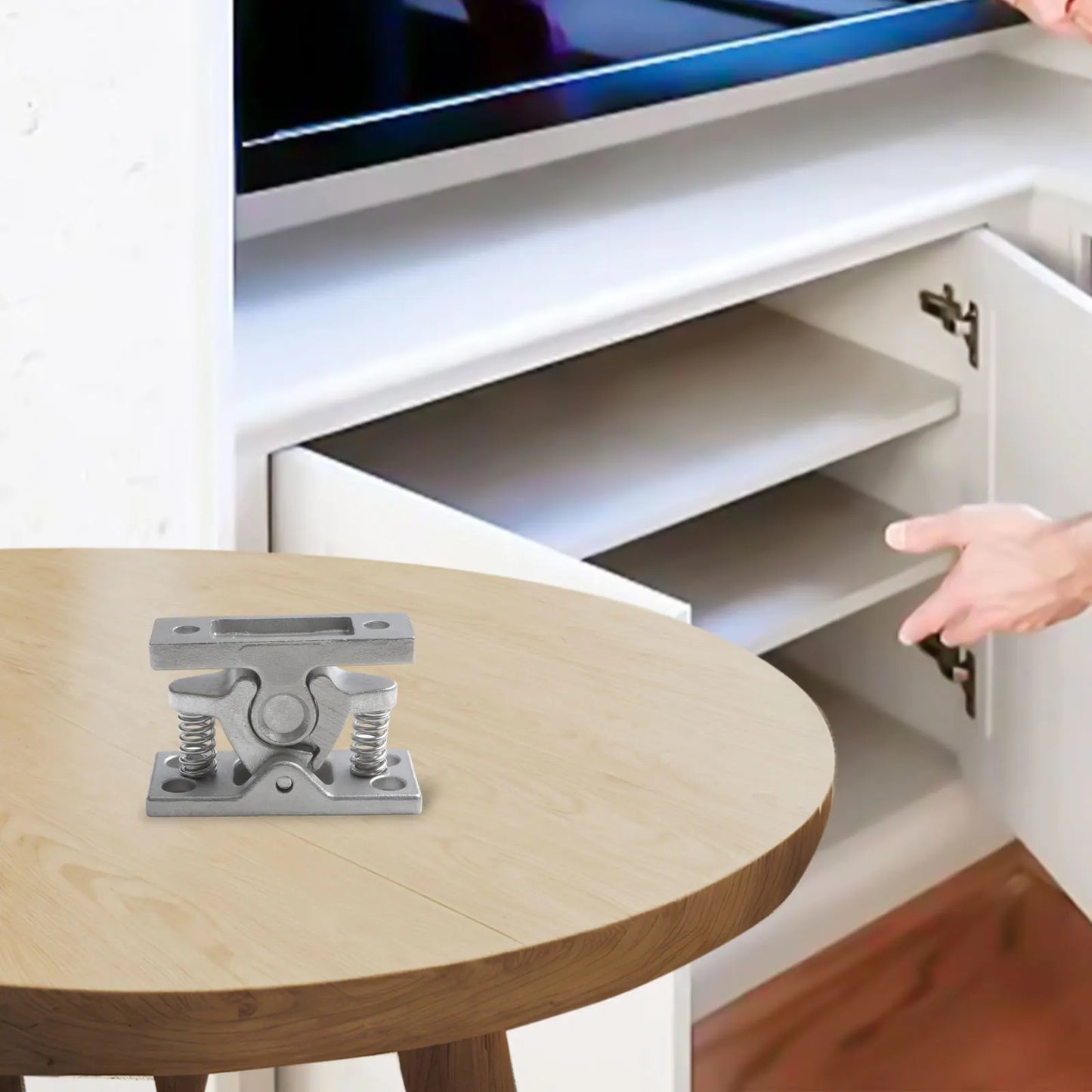 Double Roller Catch Spring Loaded Door Lock Stop Clamp RV Clip Bead