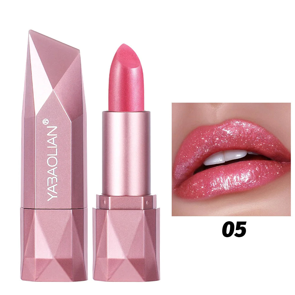 Diamond Shine Pearlescent Glitter Lipstick – High Gloss & Hydrating