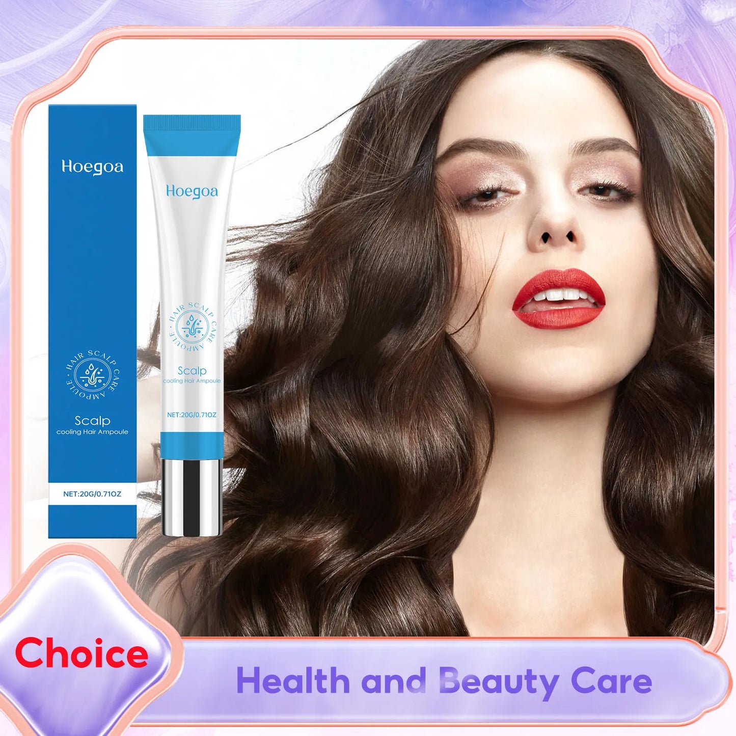 HOEGOA Anti-Frizz Hair Growth Oil Serum Scalp Roller | 20g