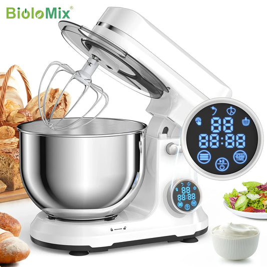 BioloMix 1200W Stand Mixer – 11-Speed, OLED Touch, Tilt-Head, 5L Stand Mixer BioloMix