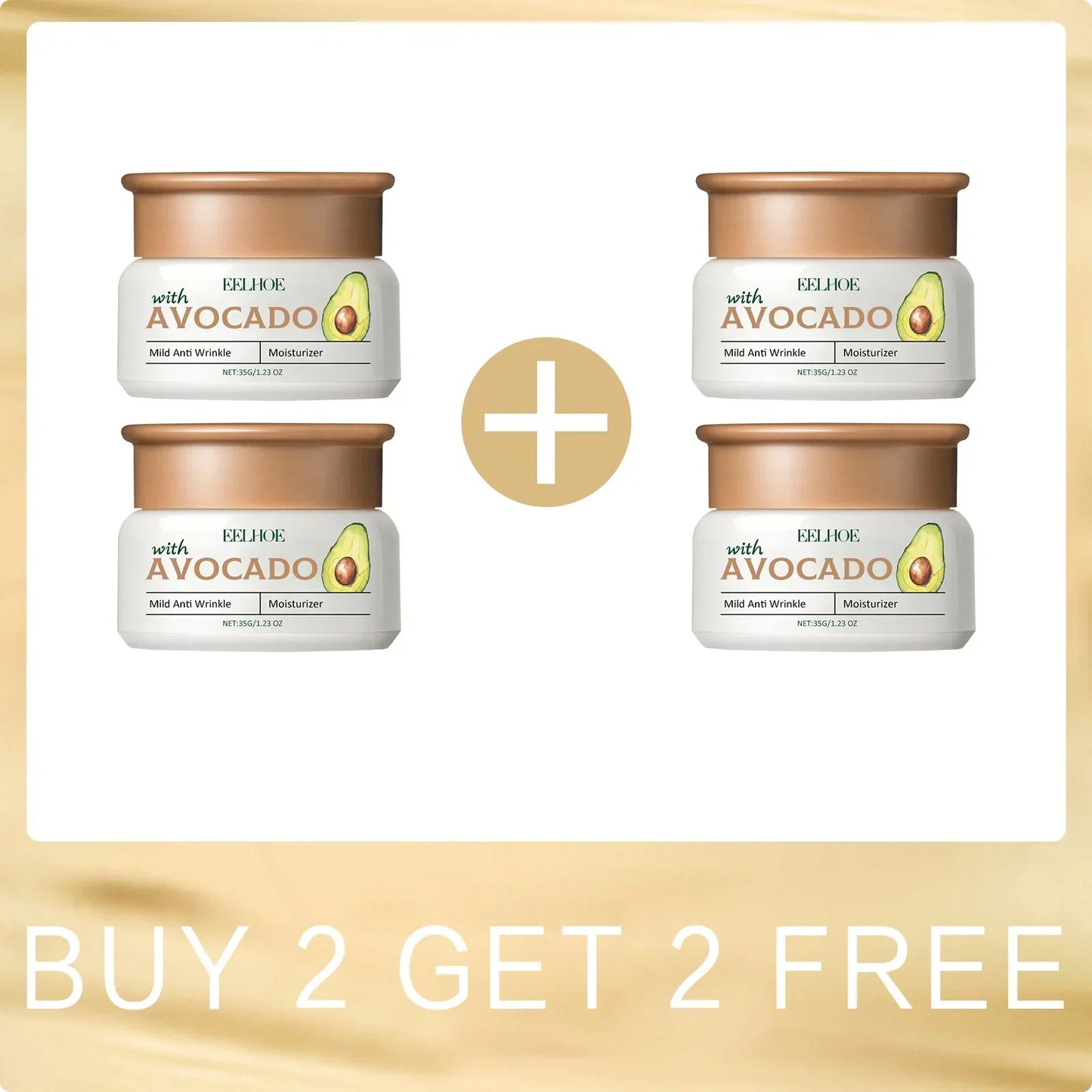 EELHOE Avocado Face Cream – Anti-Aging, Lifting & Collagen Peaceful Pleasures Health and Wellness Buy 2 for 2 Free