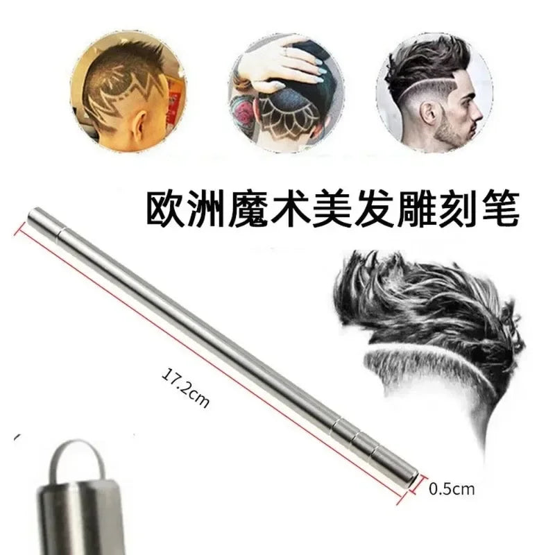 1 Set of Professional Carving Beard Scissors Eyebrow Carving Pen Tattoo Hairdressing Hairdressing Scissors Eyebrow Oil Head Carv Peaceful Pleasures Health and Wellness