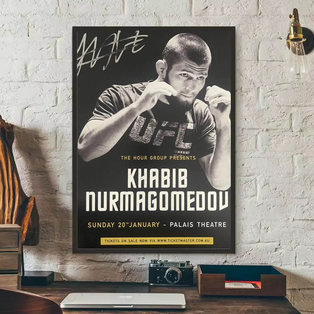 Khabib Nurmagomedov UFC Poster – HD Waterproof PVC Wall Art Sports Wall Poster Peaceful Pleasures Health and Wellness