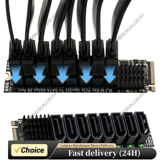 M.2 M KEY NVMe To SATA Convert Card with Smart Indicator M.2 NVMe To SATA 3.0 Expansion Card Tools Included for Desktop PC Peaceful Pleasures Health and Wellness