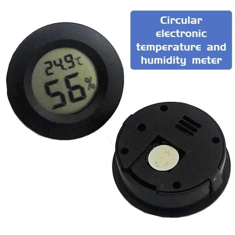 Digital Hygrometer Thermometer for Humidor – Round LCD Hygrometer Thermometer Peaceful Pleasures Health and Wellness