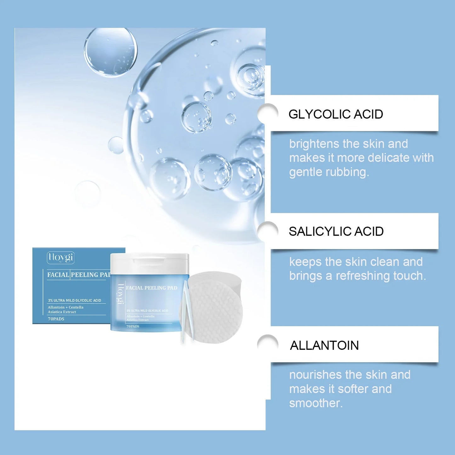 Salicylic Acid Pads – Anti-Acne, Oil Control & Brightening 70pc