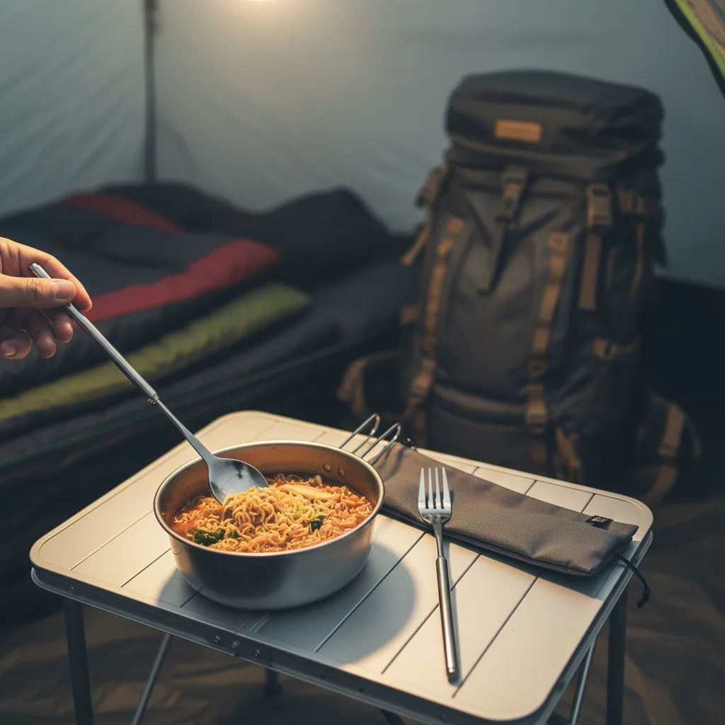 Stainless Steel Extendable Spoon Durable Portable Barbecue Utensils For Outdoor Picnic Dining Peaceful Pleasures Health and Wellness