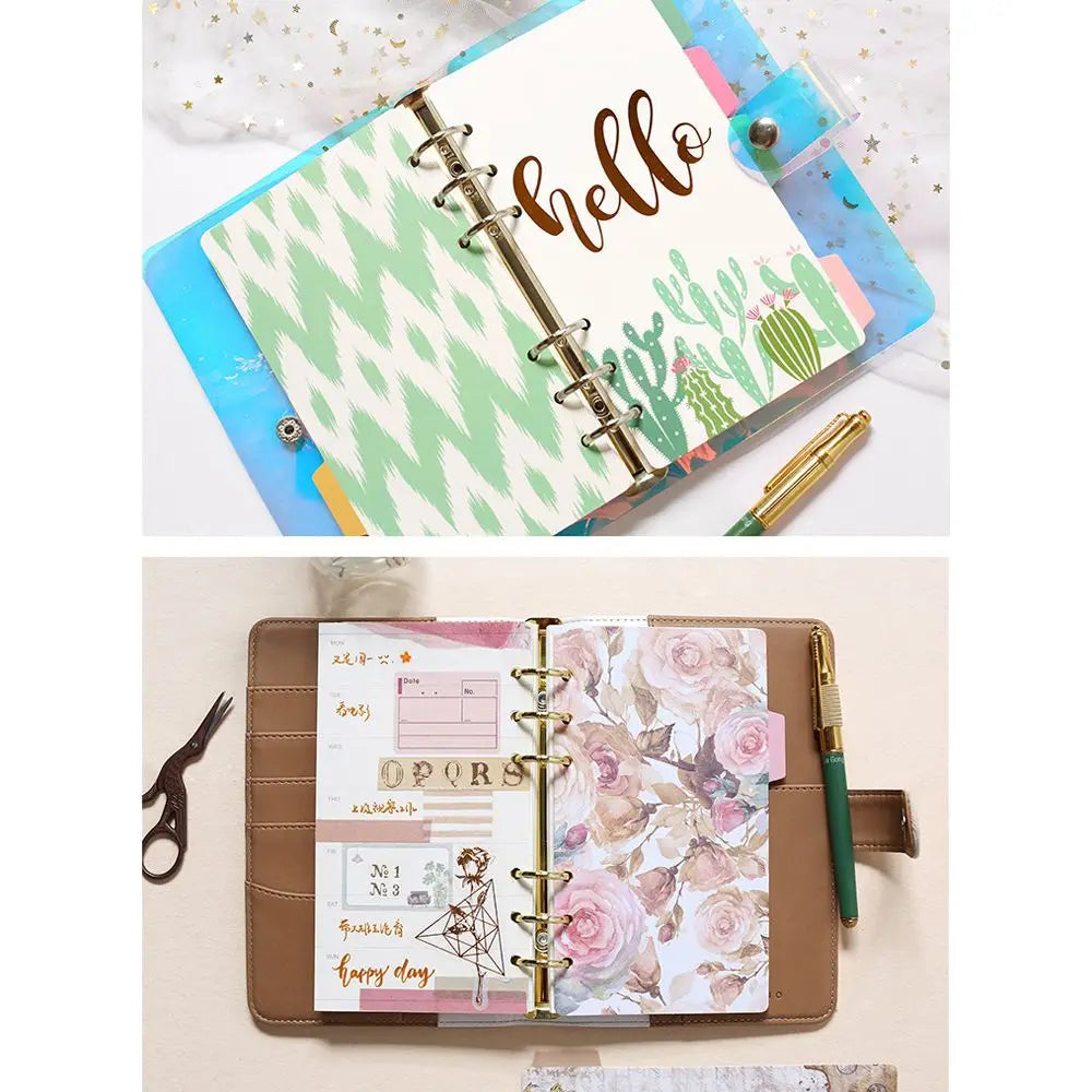 Notebook Binders Category Page Tab Binder Index Page Binder Indexing Cards Loose Leaf Separator Page Binder Index Dividers Peaceful Pleasures Health and Wellness