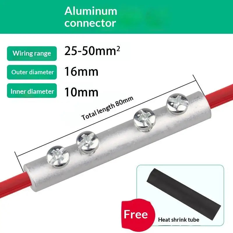 1/3Pcs Copper AL Cable Wire Tubular Screw Bolt Connection Sleeve Join GTL Quick Cable Connector Copper Wire Butt Terminal Splice Peaceful Pleasures Health and Wellness A12 1pcs