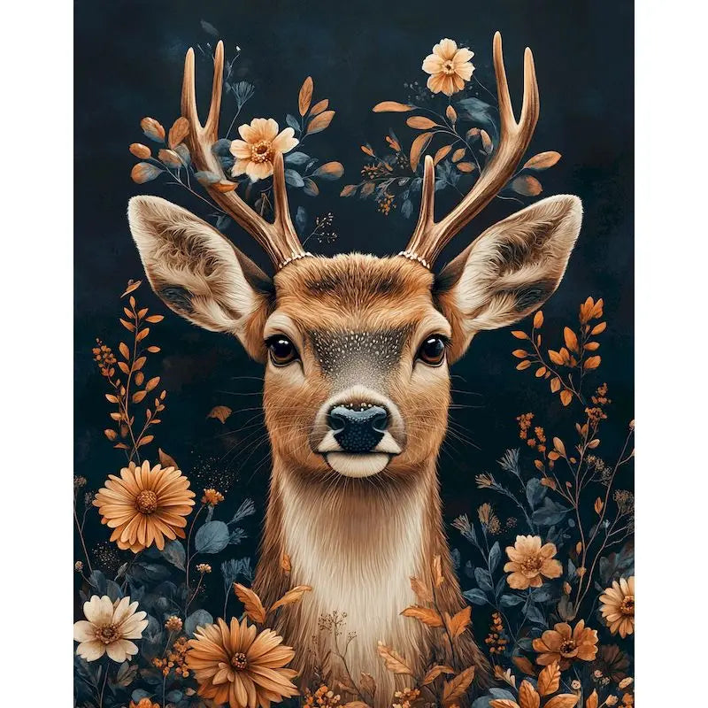 Paint by Number Kit for Adults – Flower & Animal Canvas 60×75cm