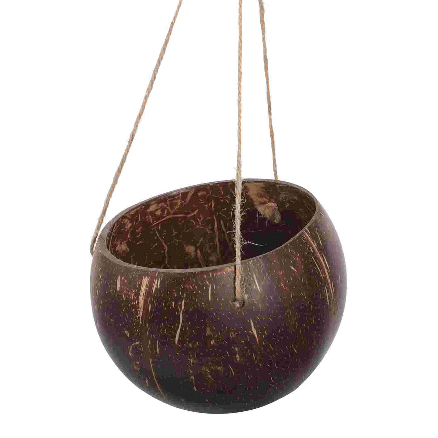 Large Hanging Planter Coconut Shell Flowerpot Wall Mounted Basket With Chain Flower Container Balcony Plant Holder Peaceful Pleasures Health and Wellness