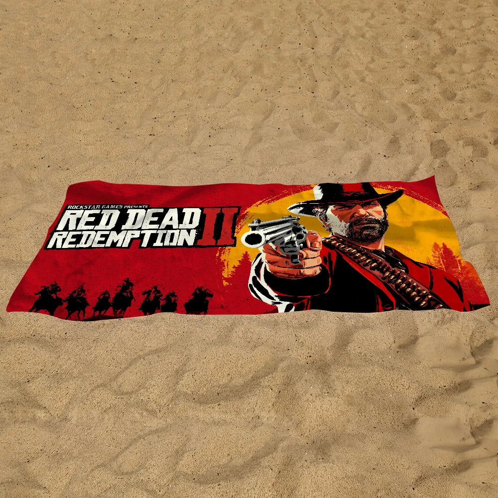 Red Dead Redemption 2 Quick-Dry Beach & Sports Towel | 11 Sizes Quick-Dry Sports Towel Peaceful Pleasures Health and Wellness