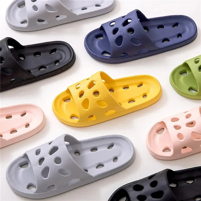 Non-Slip Hollow Summer House Slippers – Soft Cushion Indoor