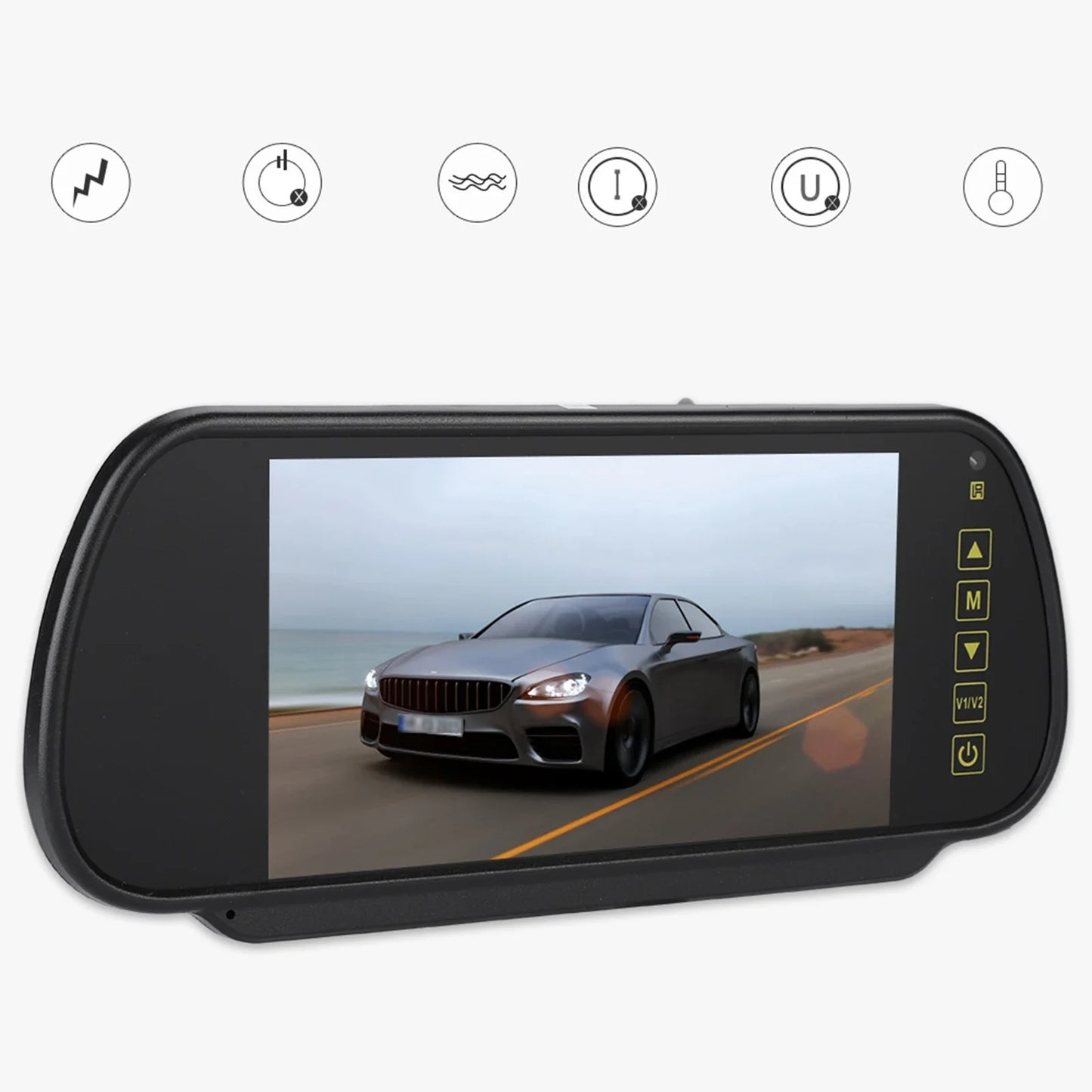 7inches Backup Monitor Rear View Mirror LCD Display Camera