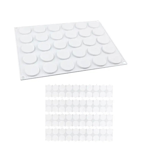 A36T-For Wax Seal Mold Kit,Silicone Mat, 100 Pcs Double-Sided Adhesive For Wax Seal Stickers For Stamp Peaceful Pleasures Health and Wellness White