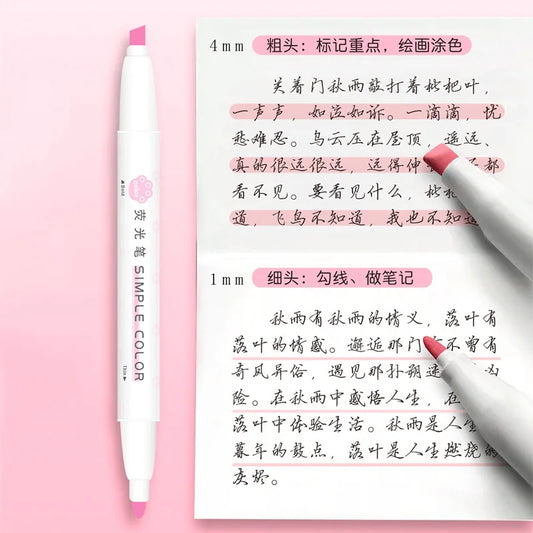 Dual Tip Eye Care Highlighter Pencil Clip Model Learning Focus Marker Peaceful Pleasures Health and Wellness