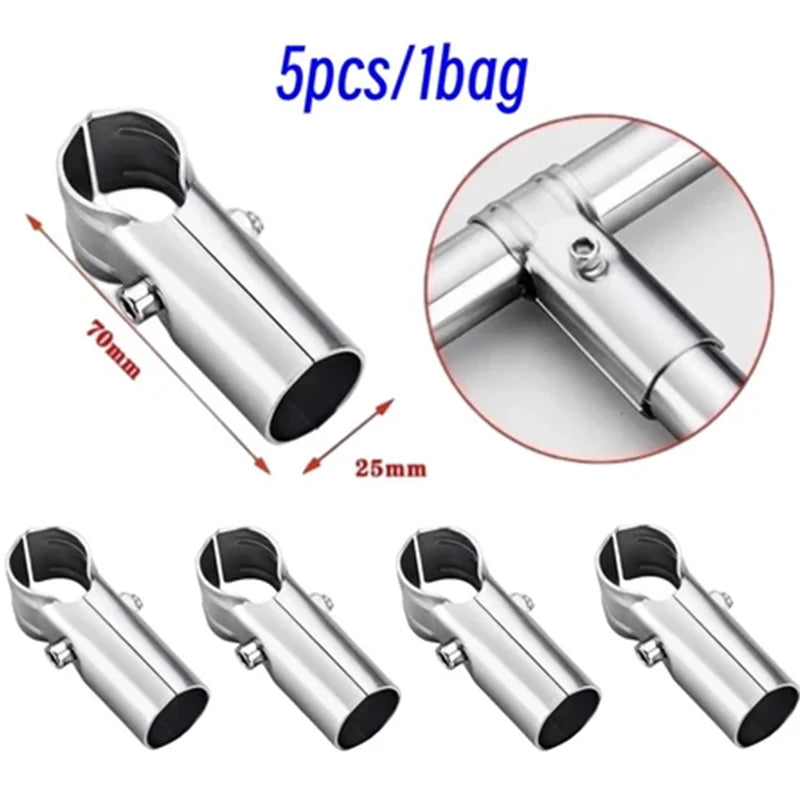 25mm Metal Tube Connectors 5/10 Pack | Pipe & Rod Support