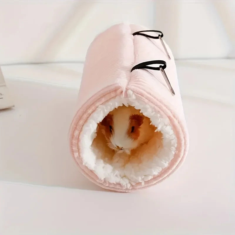 Foldable Corduroy Pet Tunnel Cave Bed for Cats & Small Dogs