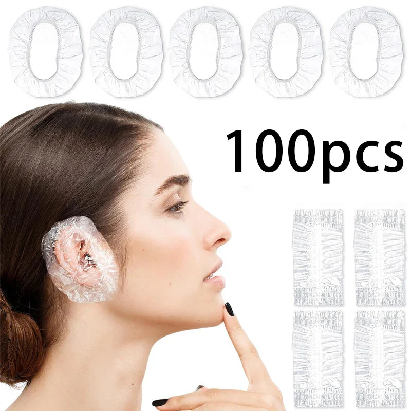 100pcs Disposable Waterproof Ear Covers – Shower & Hair Dye
