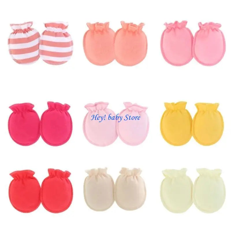 Soft Cotton Baby Anti-Scratch Mittens | Newborn 0–12 Months