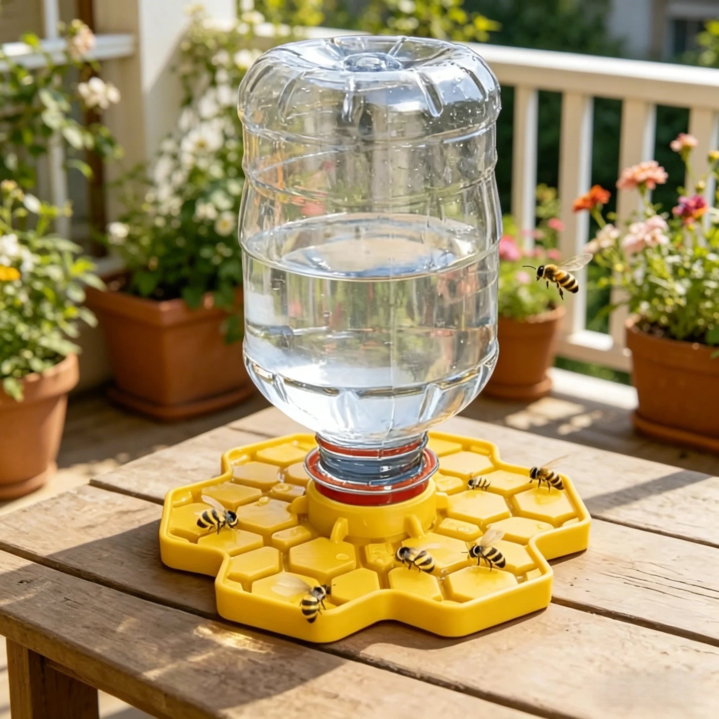 Bee Water Feeder with Perch | Safe Honeybee Drinking Station Bee Water Feeder Peaceful Pleasures Health and Wellness