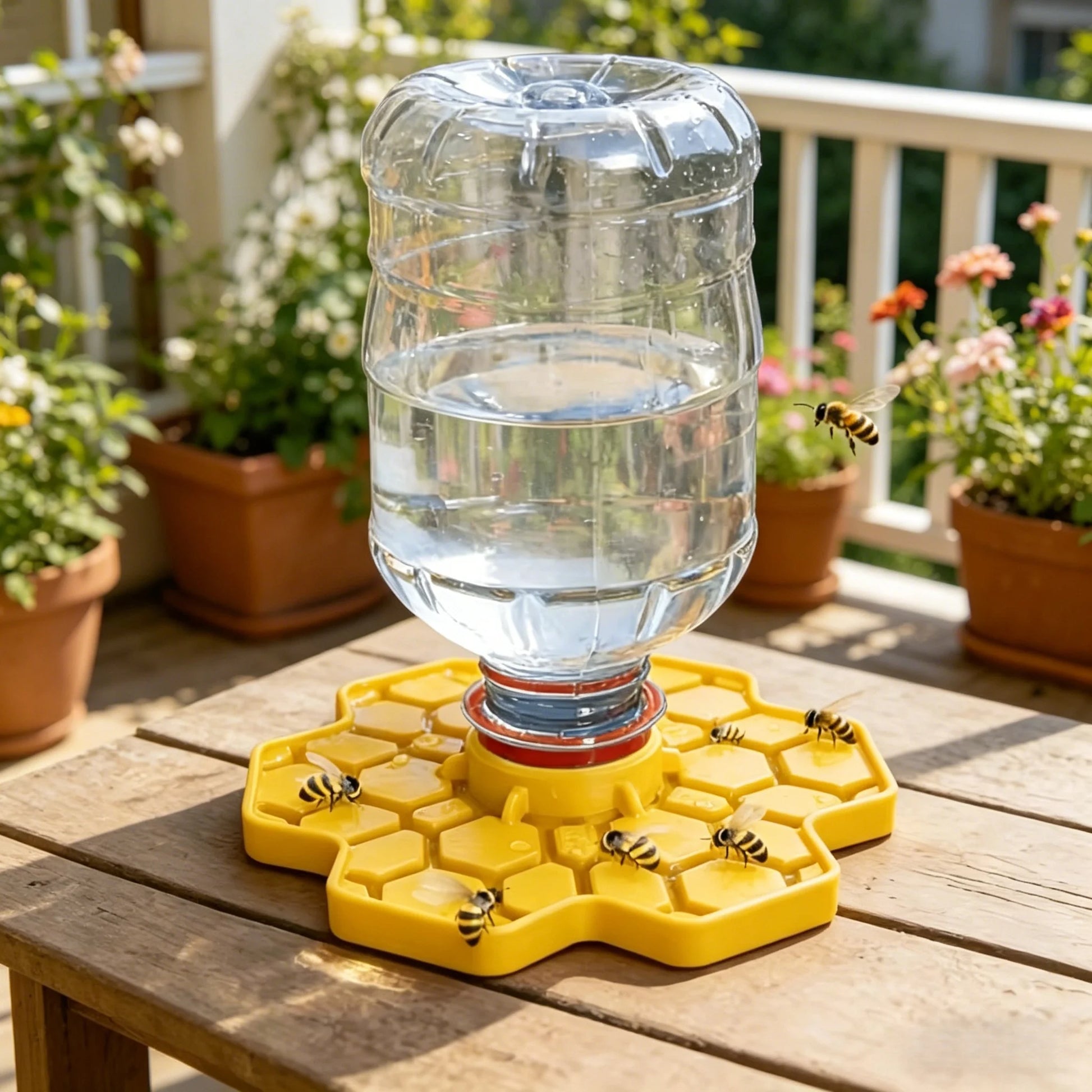 Bee Water Feeder with Perch | Safe Honeybee Drinking Station Bee Water Feeder Peaceful Pleasures Health and Wellness