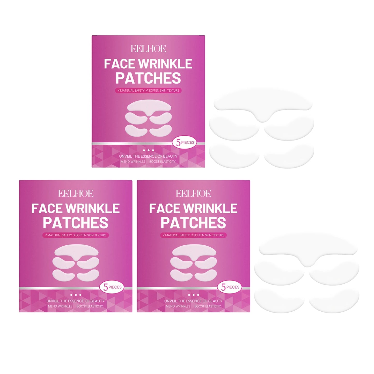 EELHOE Anti-Wrinkle Face Patches – Lifting & Firming 5pc Anti-Wrinkle Face Patch Peaceful Pleasures Health and Wellness 15pcs Boxed