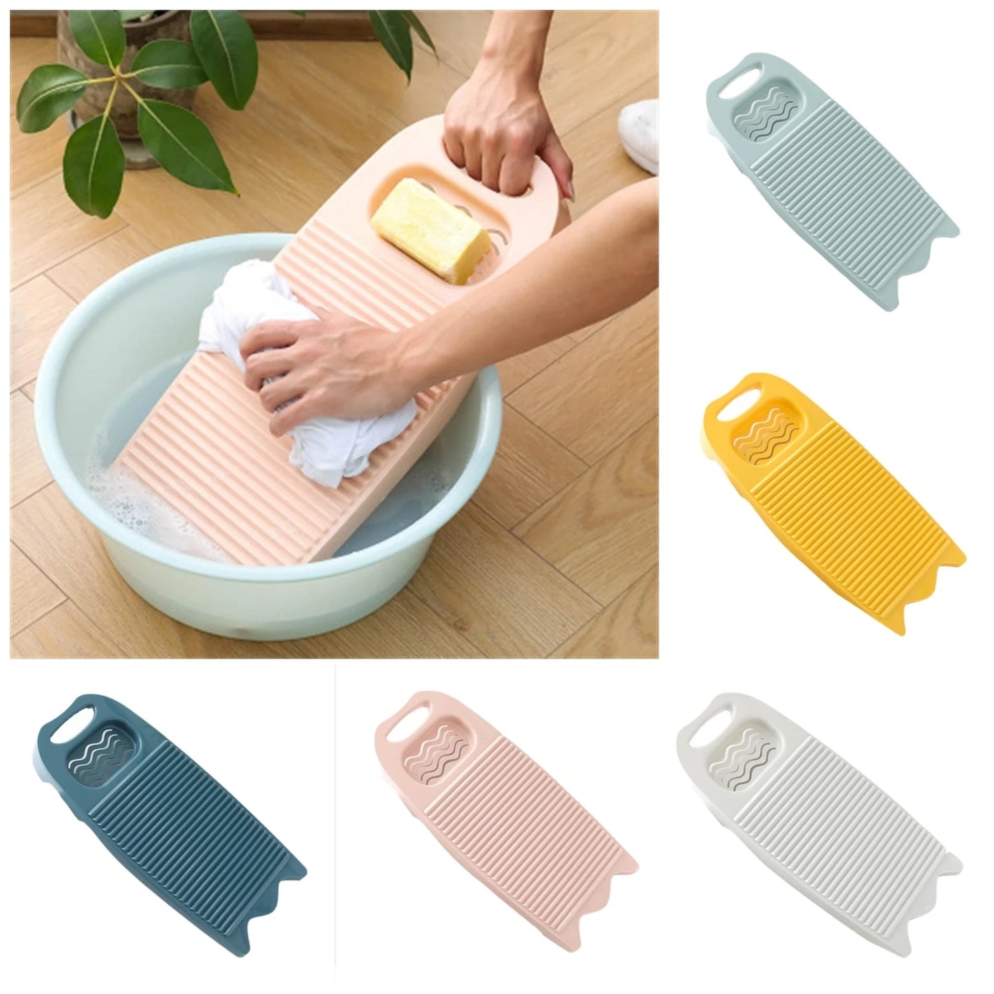 Wash Board Thickened Hand Wash Laundry Boards Dirty Clothes Washboard with Soap Holder Design for Underwear Lingerie Cleaning Peaceful Pleasures Health and Wellness