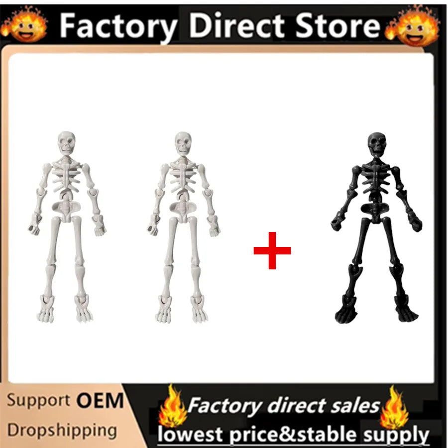 Posable Mini Skeleton Figurines | DIY Halloween Craft Decor