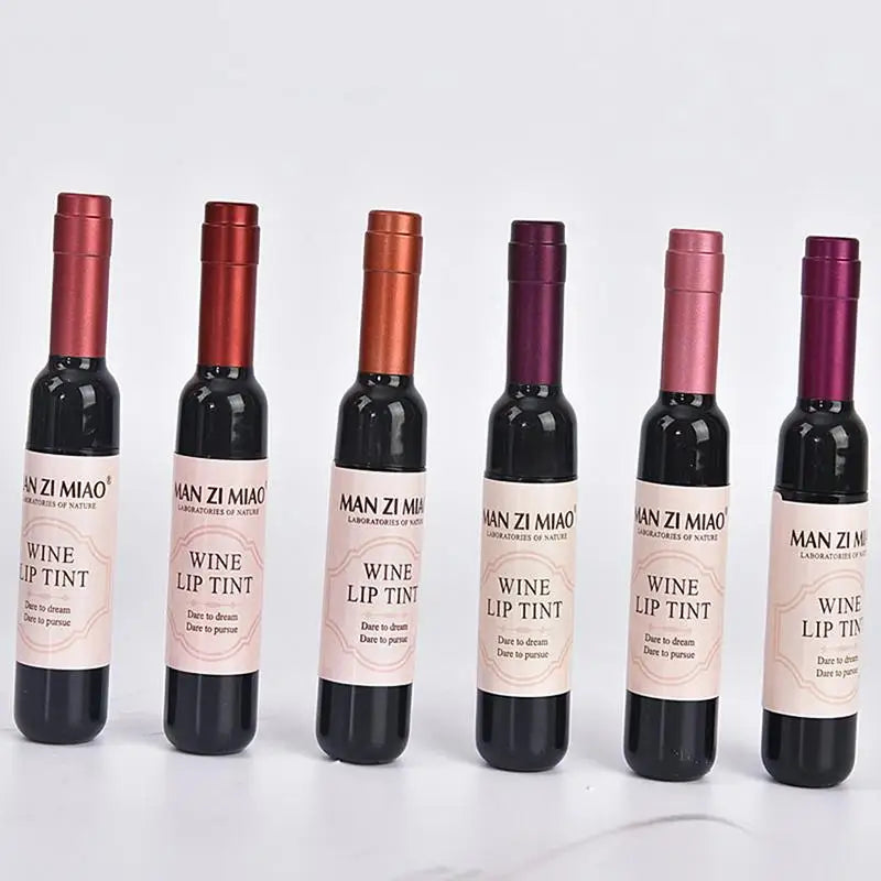 Wine Bottle Lip Gloss – Waterproof Long-Lasting Lip Glaze & Tint for Women (6 Colors) Peaceful Pleasures Health and Wellness