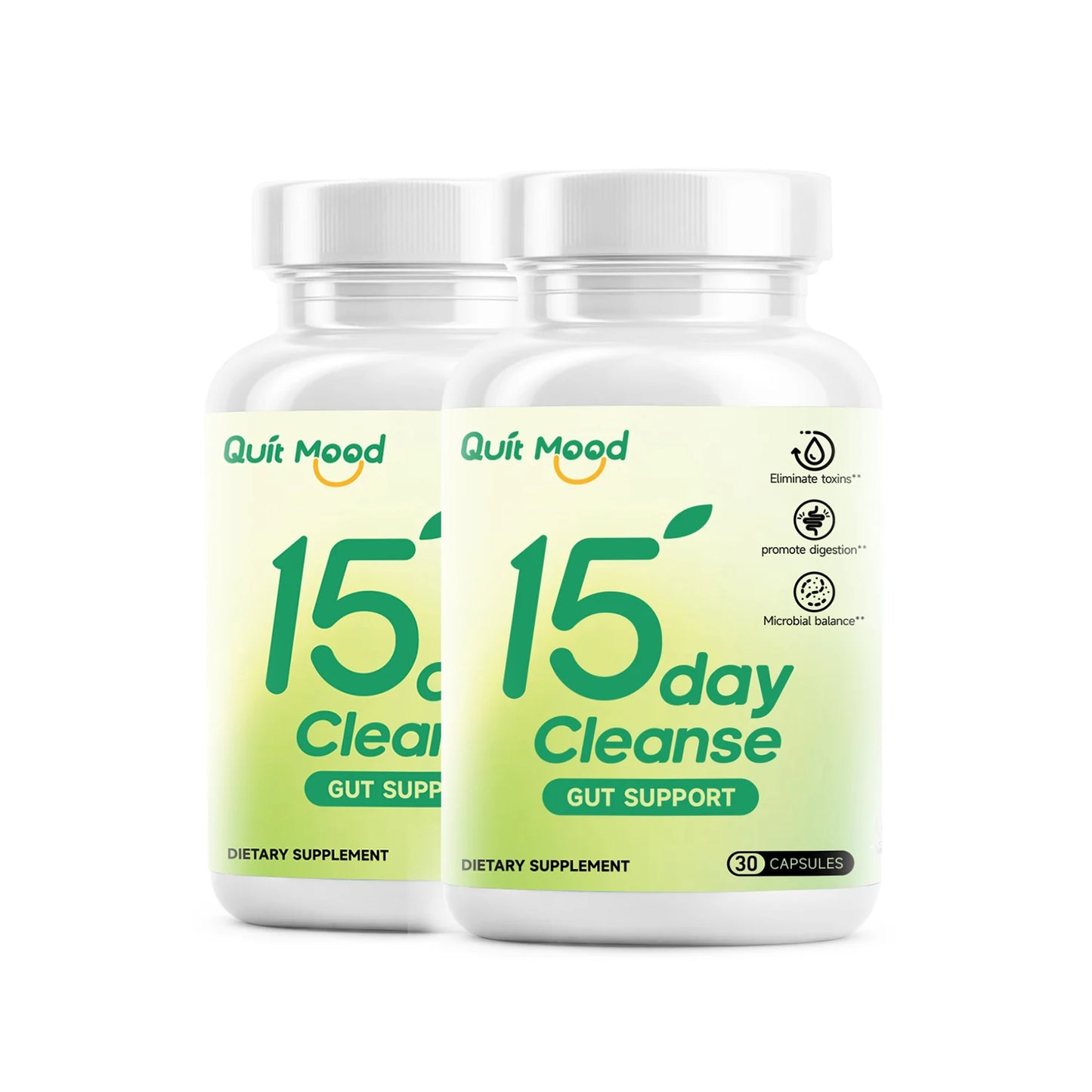 15-Day Gut Cleanse & Detox – 30 Capsules Peaceful Pleasures Health and Wellness 2 bottles United States