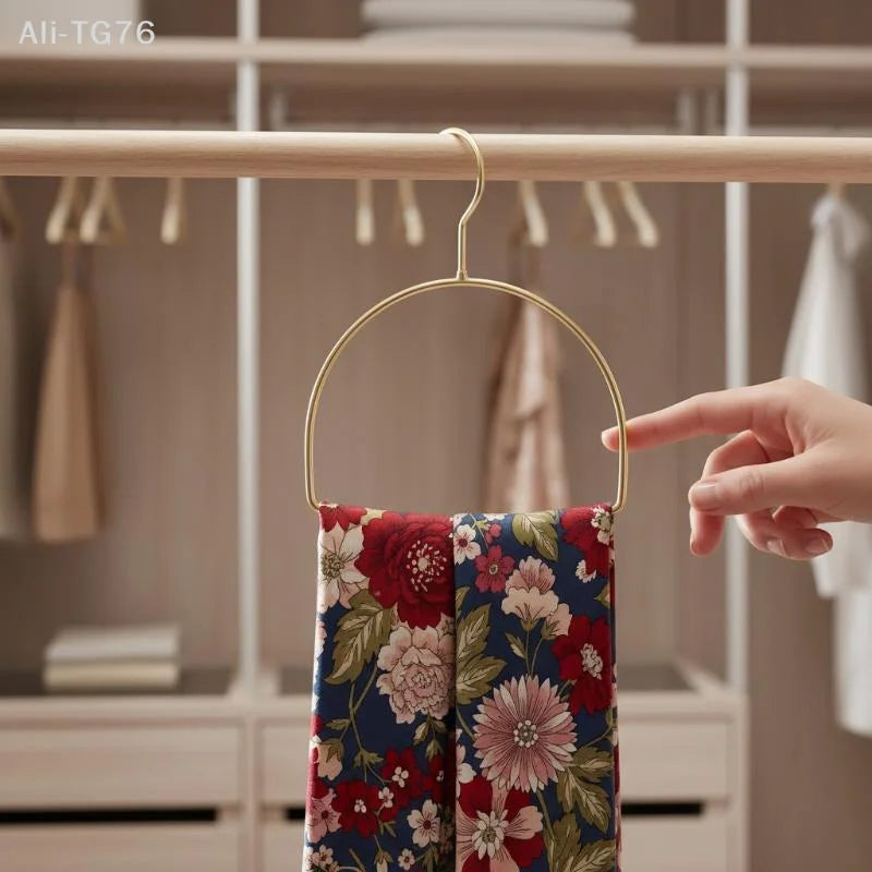 5-Pack Gold Half Round Scarf Hangers | Closet Organizer