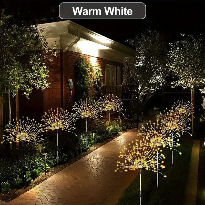 Solar Firework Fairy Lights 90-200 LED | 8 Modes, IP65 Outdoor