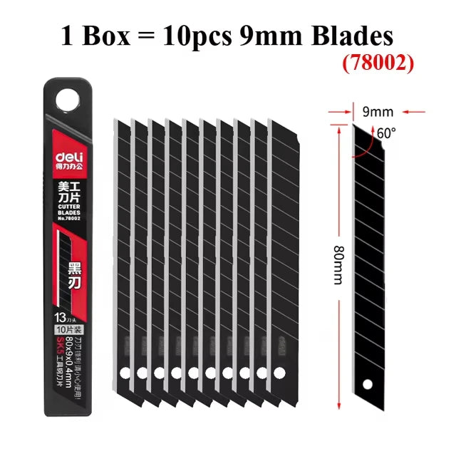 Deli Heavy Duty Utility Knife SK5 Steel 9mm/18mm Box Cutter