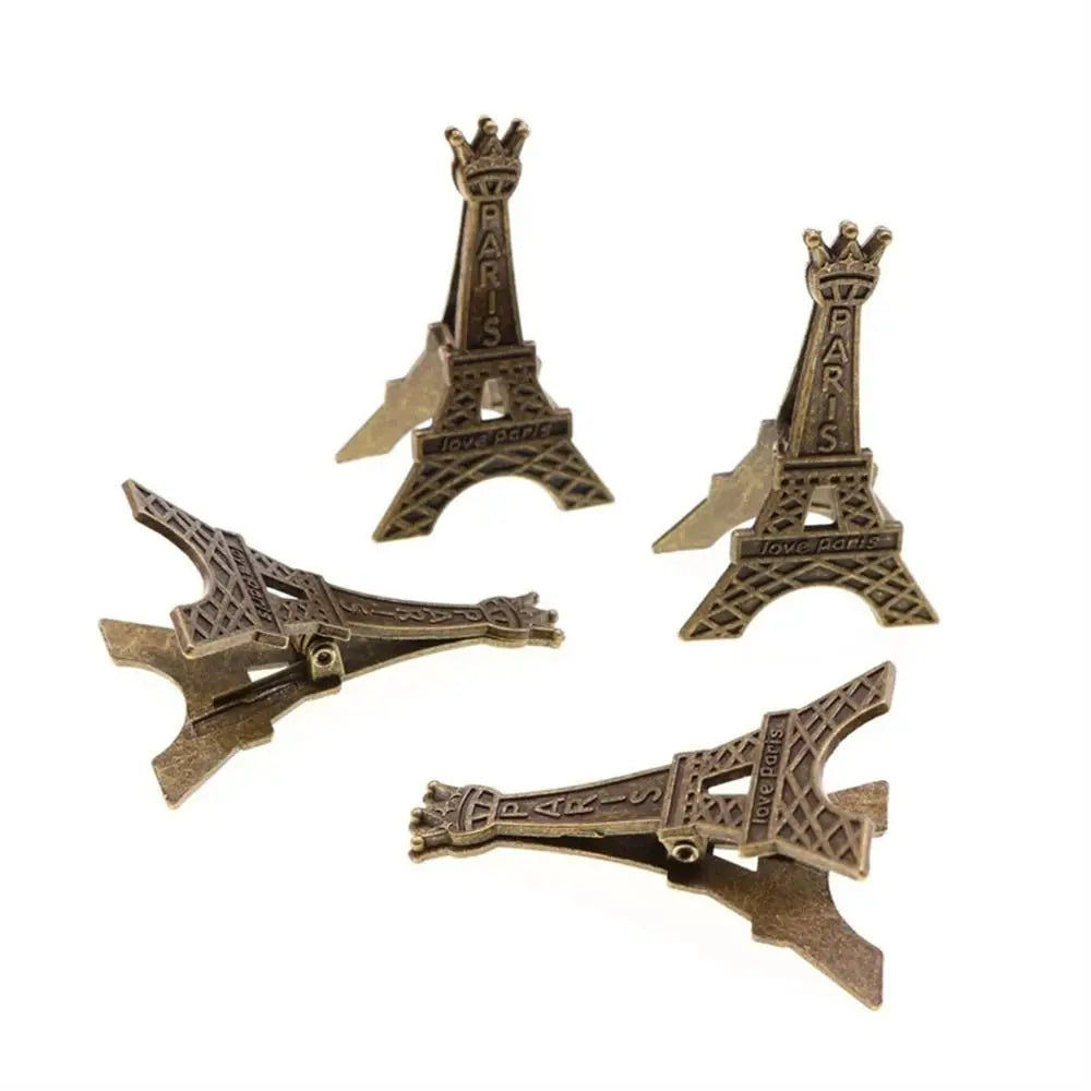 Stationery Wedding Seats Clip Photo Decoration Retro Style Name Card Picture Clip Holder Eiffel Tower Clip Paper Clip Memo Clip Peaceful Pleasures Health and Wellness