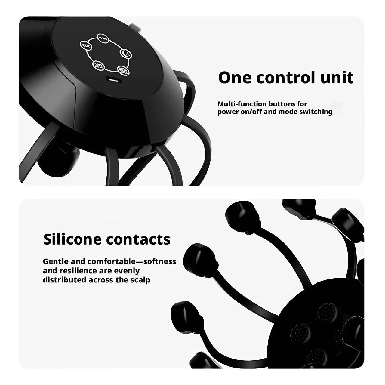 Electric Octopus Head Massager Intelligent Kneading Scalp Meridian Dredging Fatigue Relief Sleep AidRelax Stress Relief Massager Peaceful Pleasures Health and Wellness