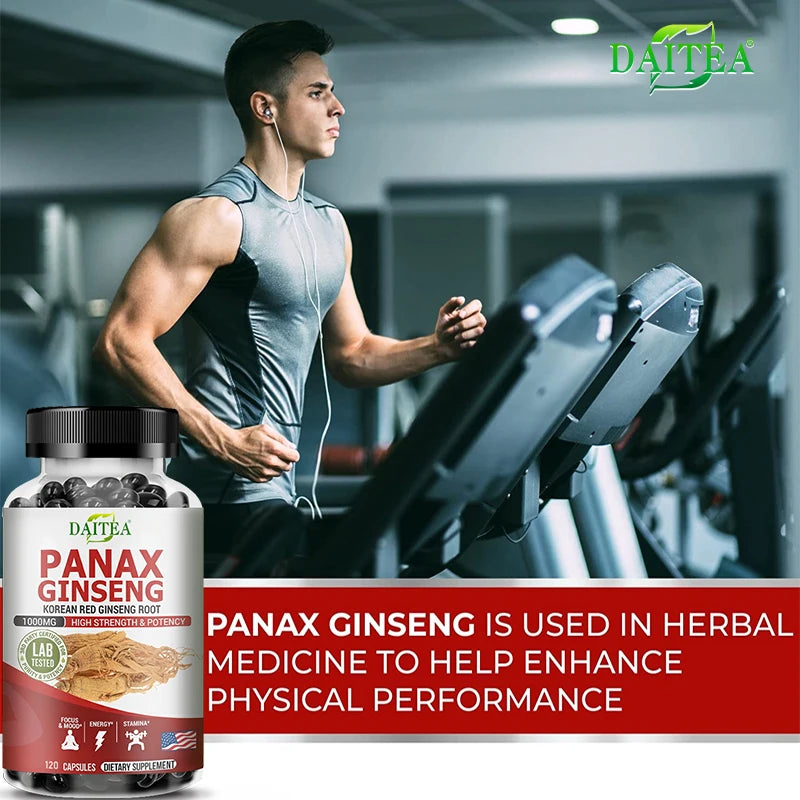 Panax Ginseng Capsules – Natural Energy Boost, Focus, Memory & Immune Support, Fatigue and Stress Relief,Maintain Overall Health Peaceful Pleasures Health and Wellness