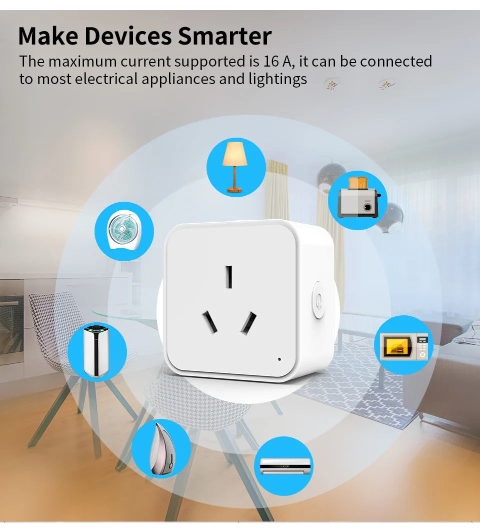 WiFi Smart Socket Power Strips AU Plug Multi-Function Intelligent Outlet with Wireless Remote And Alexa Timing Support Peaceful Pleasures Health and Wellness